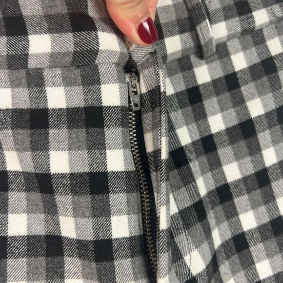 DEREK LAM 10 CROSBY CROP FLARE PLAID TROUSER - Picture 5 of 7